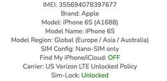 Apple iPhone 6s rare IOS 10.3.3 64GB Gold A1688 MKTE2LL/A Unlocked Tested