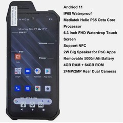 Unlocked Rugged 6.3-inch 4G Android Phone Smartphone PTT Intercom PoC Radio