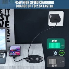 45w Super Fast Wall Charger + 6FT Type C Cable For Samsung Galaxy S22 S21 S20 23