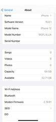 Apple iPhone 12 64GB Black Unlocked A2172 5G mmWave Cracked Back iOS 15.6.1 88%