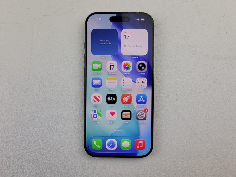 Apple iPhone 16 Pro (A3083) 128GB – Black (Spectrum) – *CRACKED CAMERA GLASS*
