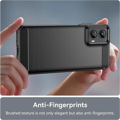 For Motorola Moto G 5G 2024 Black Armor Case Flexible Heavy-Duty