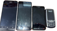 Parts or Repair As-Is 4 Phones (Samsung-HTC-MAZE-ISUS) good shape UNTESTED