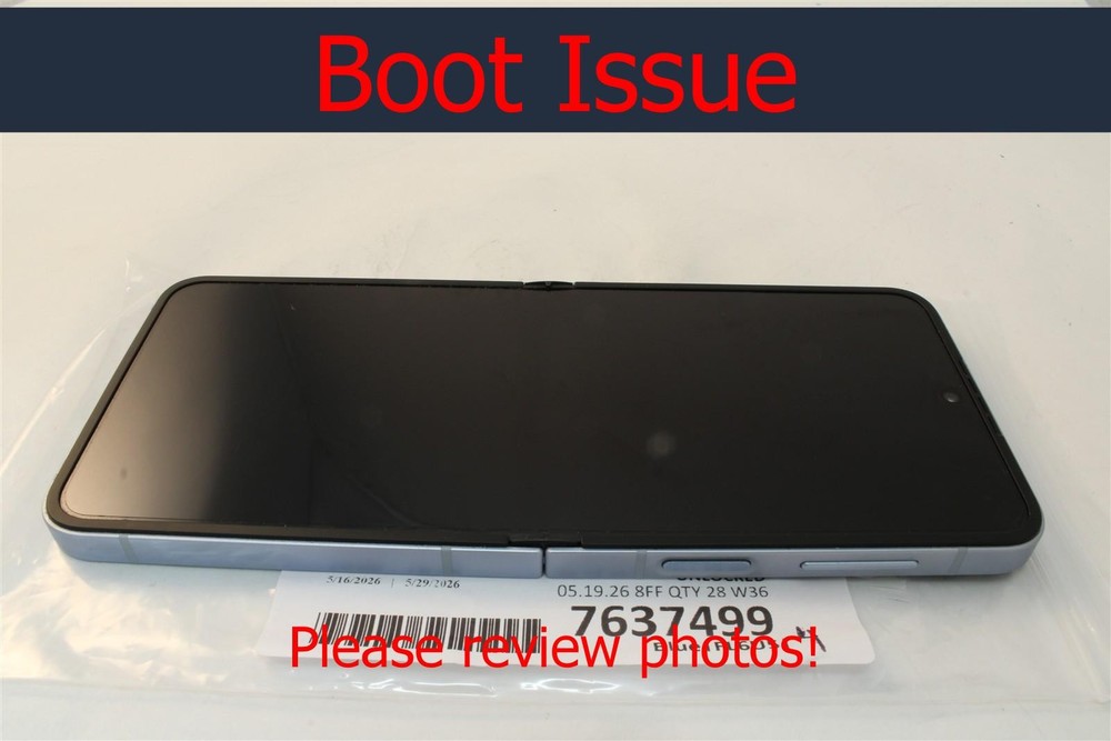 DEFECTIVE Samsung Galaxy Z Flip6 SM-F741U 512GB Blue – Unlocked 7637499