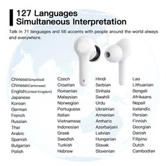 TRANSLATION TWS 5.0 Wireless 127 Real-Time Speech To Text Transcribe & Translate