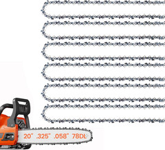 6 Pack 20″ Chainsaw Chain .325 .058 78DL Semi Chisel Fits Husqvarna Stihl