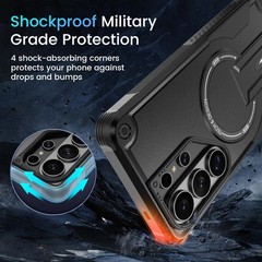 For Samsung Galaxy S26 Ultra Case with 1x Screen Protector, Invisible Kickstand