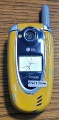 LG VX5200 – Silver and Blue ( Verizon ) Cellular Flip Phone – READ