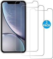 For iPhone 11/and XR 6.1-inch 3 PCs tempered glass screen protector anti-scratch