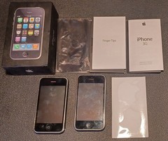 2x Apple iPhone 3G Black 8GB A1241 Vtg Collector Smartphone (READ DESC) -X