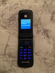 Vintage black Motorola W260g TracFone cellular flip phone