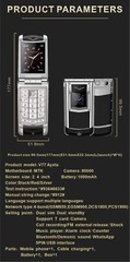 V77 Global Unlocked Luxury Dual Sim Cellular Phone Quad Band Mobile Cell Phone