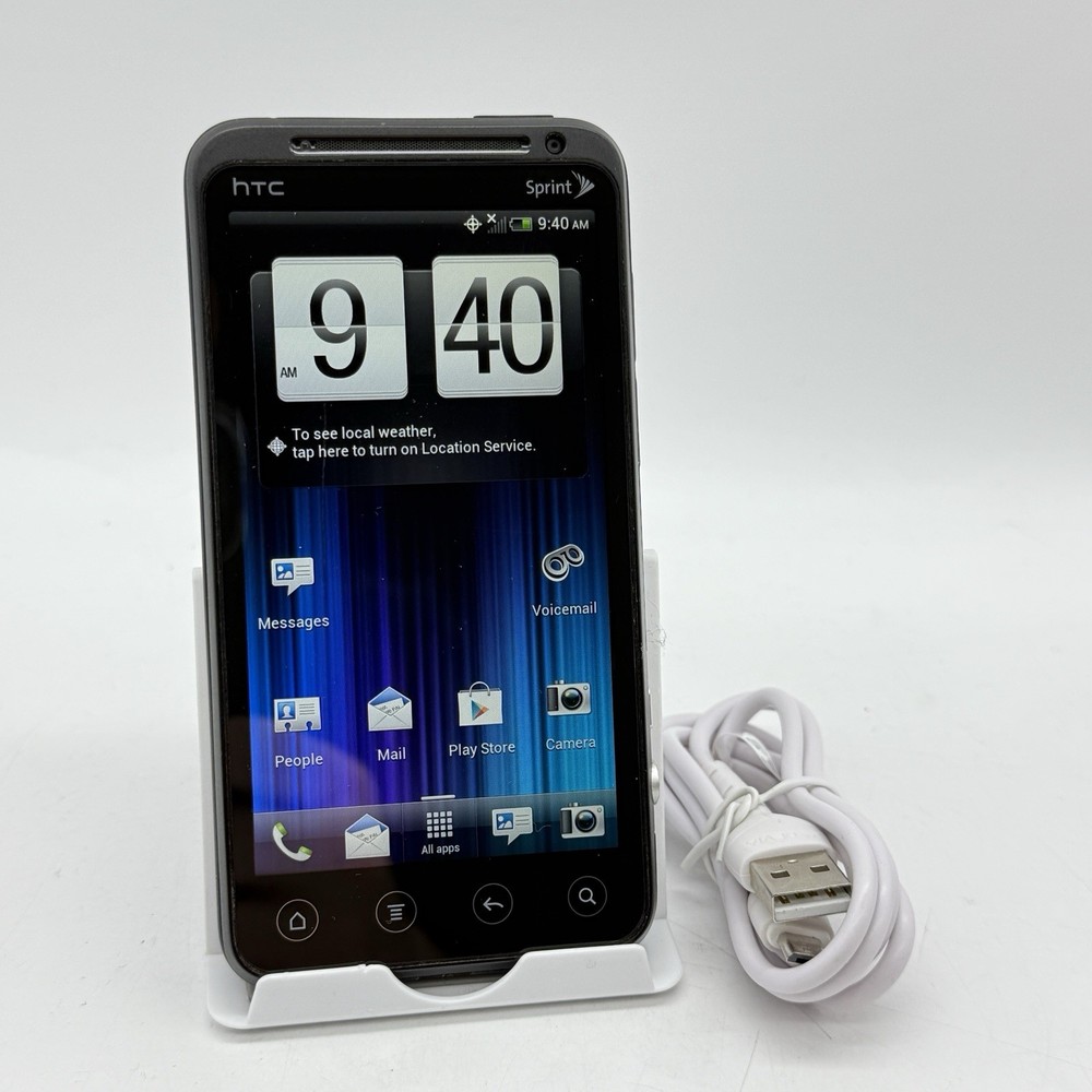 HTC Evo 3D / PG86100 – Black / Red – Rare Smartphone Sprint (S2:26)
