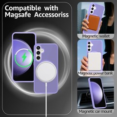 Samsung Galaxy S23 FE Case Magnetic 6.4-Inch Slim Fit Shockproof TPU PC Cover Li