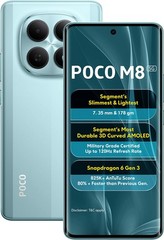 POCO M8 (Glacial Blue, 128 GB) (6 GB RAM) 2.4 GHz Clock Speed 5520 mAh Battery