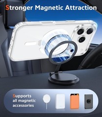 Slim & Rugged Clear Magnetic Case with Screen Protector for iPhone 17 Pro Max