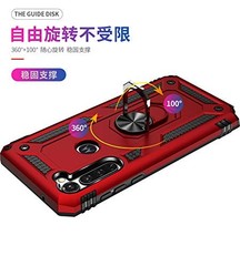 Moto G Stylus/Pro (2020) Case, Tempered Glass Screen Protector, Red Ring Mount