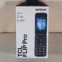 TCL FLIP Pro 4056SPP Basic Flip Phone 4GB Slate Gray Verizon Prepaid Only New