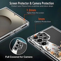 Galaxy S25 Ultra Case & Screen Protector for Samsung S25 Ultra Slim Shockproof