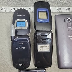 Lot of 5 Android Phones LG Motorola Samsung FOR PARTS READ Untested