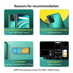 UMIDIGI A9 Pro 6GB+128GB Unlocked Sim 6.3” Quad Camera, Android 10, New Phone