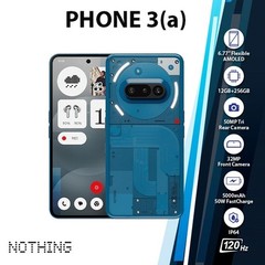 Nothing Phone 3(a) 5G Android Cell Phone (BLUE/12GB+256GB/Dual SIM/Unlocked)