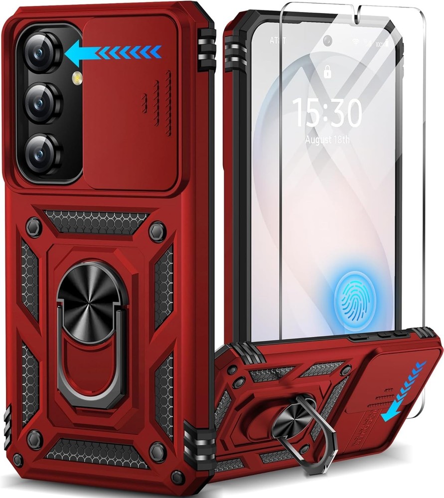 Samsung Galaxy S26 Case with Screen Protector & Camera Lens Cover, Black