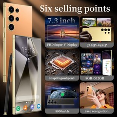 S24 Ultra Smartphone Android Factory Unlocked 7.3″ HD 8+512GB 8000mAh Dual SIM