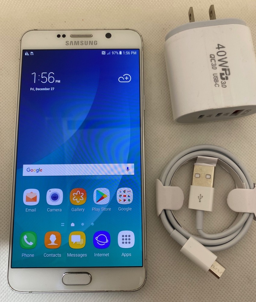 Samsung Galaxy Note 5 32GB SM-N920V Verizon /GSM Unlocked White – Used – Good