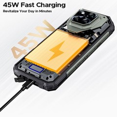 DOOGEE V MAX PLAY 5G 4G Projector Rugged Phone Android 15 NFC Mobile Waterproof