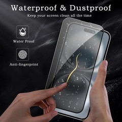 2+2 Pack Privacy Screen Protector for iPhone 16, Anti-Spy Tempered Glass