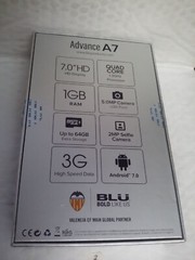 BLU,Advance A7 bla-01A210L8GB3G Tablet,Black,7in.hd,nice condition pro owned