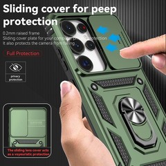 Phone Case for Samsung Galaxy S25 Ultra with HD Screen Protector & Kickstand