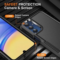 Samsung Galaxy A15 5G Phone Case, 15 FT Military Grade Drop Protection, Black