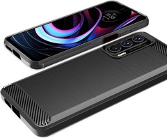 for Motorola Moto Edge 2021 Case – with Tempered Glass Screen Protector Black