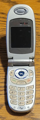 LG VX3300 – Blue Stripes and Silver ( Verizon ) Cellular Flip Phone