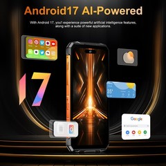 Rugged Smartphone 17 Pro Max 5G 10+256GB Unlocked Cell Phone Dual SIM Mobile NFC