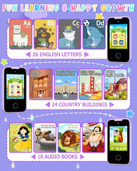 Kids Smart Phone Gifts for Girls 6-8 Year Old,Touchscreen Toy Cell Phone with Mu