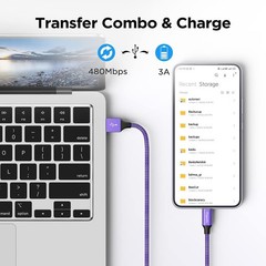 USB C Cable 2ft, 5-Pack USB to USB C Charger Cable, Fast Charging Cord Type C