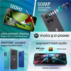 MOTOROLA g37 power (Nautical Blue 128 GB 4GB RAM) Dimensity 6400 Global Version