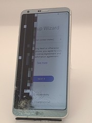 Read* LG G6 – 32GB – Ice Platinum (Verizon) ~60599