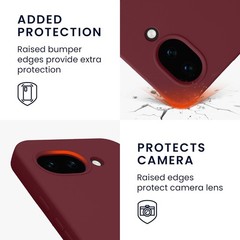 Google Pixel 10a Case – TPU Silicone Phone Cover with Soft Finish – Bordeaux Vio