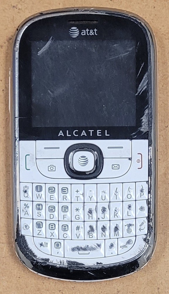 Alcatel One Touch 871A / OT871A – White and Silver ( AT&T ) Cellular Phone