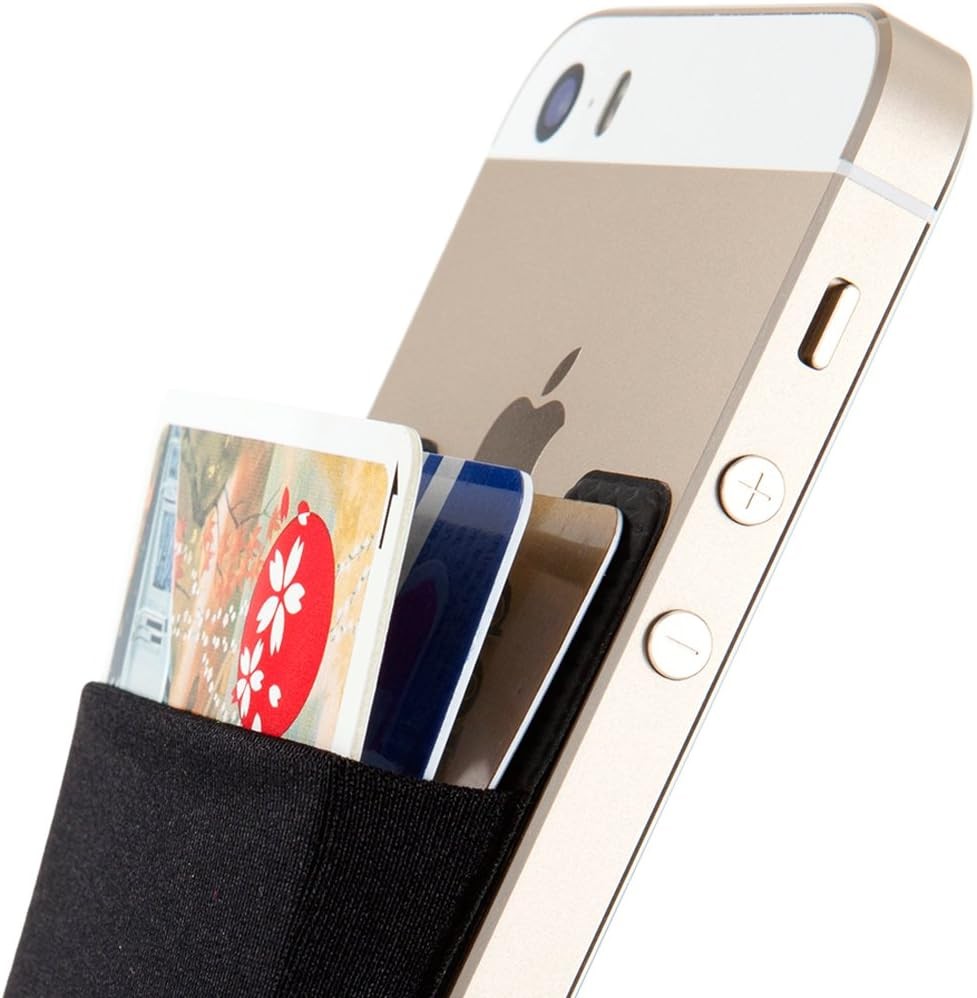 Basic Cell Phone Wallet Stick on, Card Holder for Back of iPhone Wallet Basic 2