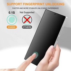 2 Pack Tempered Glass Matte Privacy Screen Protector for Samsung Galaxy S25 Ultr