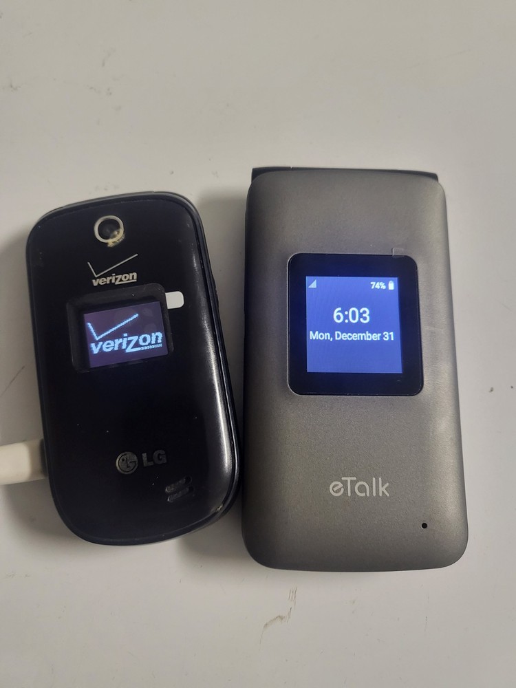 (Bundle) Kazuna eTalk F119 Verizon 4G LTE & Verizon LG Flip Phones (Read)