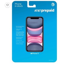 Apple iPhone 11 64GB Black For AT&T Prepaid Service Only(Includes Free Sim Kit)