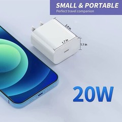 20W PD Fast Charger Wall Adapter +3FT Cable For Apple iPhone 14 13 12 11 X XR