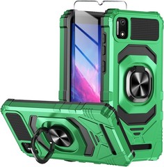 Cloud Mobile Stratus C7 Phone Case with Tempered Glass Screen Protector, Green