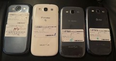 Samsung Lot of 4 Galaxy S3 16GB Fast Ship Fair Used Cracked Glass Power On!!